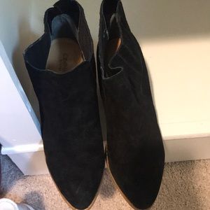 Crown vintage black suede booties